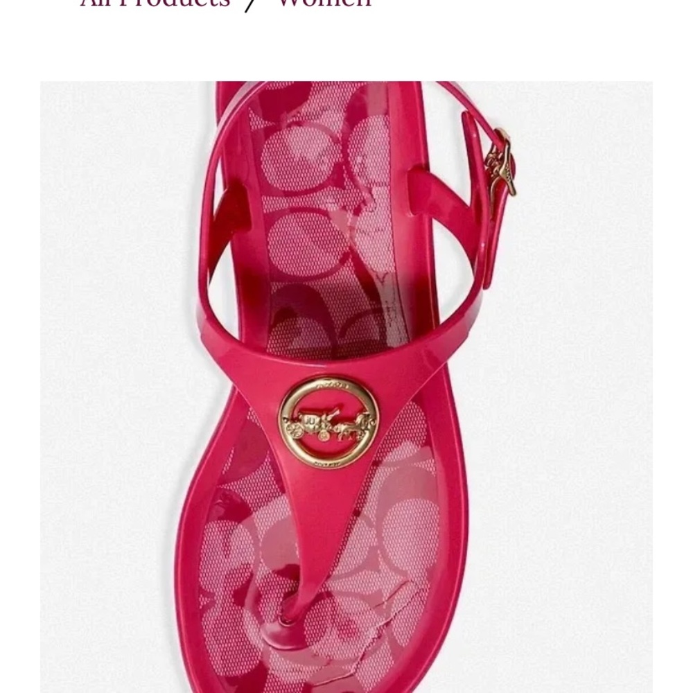 Coach Nicolle Jelly Sandal Size 8 - Picture 2 of 2